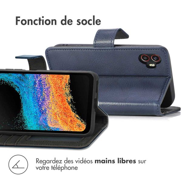 imoshion Étui de télephone portefeuille de luxe Samsung Galaxy Xcover 6 Pro - Bleu foncé