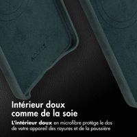 Accezz Coque MagSafe en cuir vintage Samsung Galaxy S25 Edge - Smokey Green