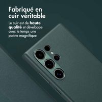 Accezz Étui de télephone portefeuille en cuir 2-en-1 avec MagSafe Samsung Galaxy S24 Ultra - Cedar Green
