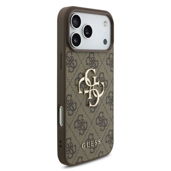 Guess Coque 4G Metal Logo Backcover Apple iPhone 17 Pro Max - Marron