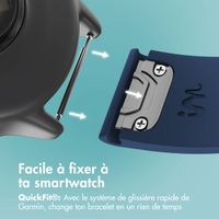 imoshion Bracelet QuickFit® en silicone  - Connexion Garmin 22 mm - Bleu foncé