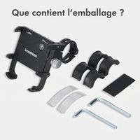 imoshion Support de téléphone en aluminium pour vélo - Léger - Universel - Noir