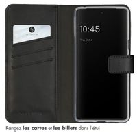 Selencia Étui portefeuille en cuir véritable Google Pixel 7 - Noir