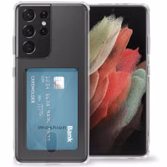 imoshion Coque silicone avec support de passe Samsung Galaxy S21 Ultra - Transparent