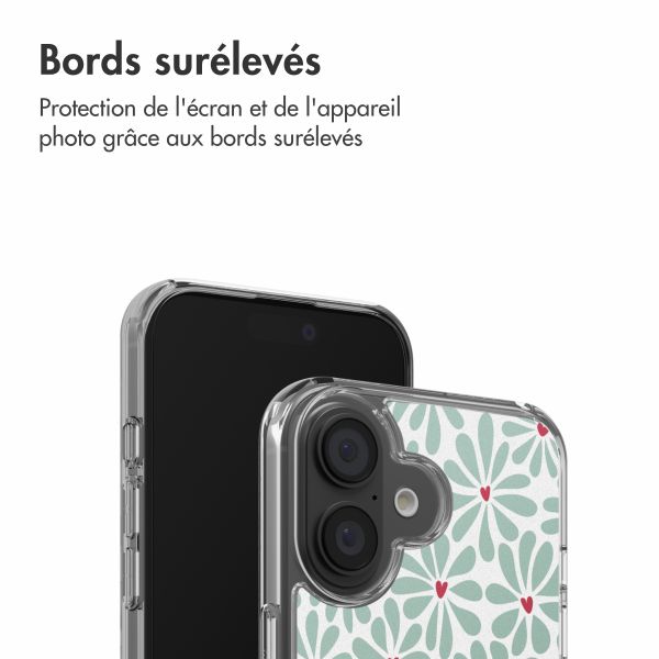 imoshion Coque Design Apple iPhone 16 - Bloom Love Sage Green