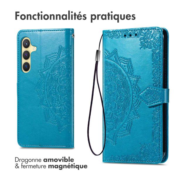 imoshion Etui de télephone Mandala Samsung Galaxy S24 Plus - Turquoise