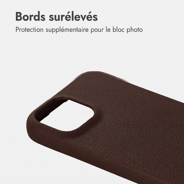 imoshion Coque arrière Texture Apple iPhone 14 / 13 - Marron foncé