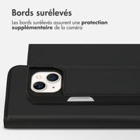 Accezz Étui de télephone Slim Folio en cuir de qualité supérieure Apple iPhone 13 - Noir