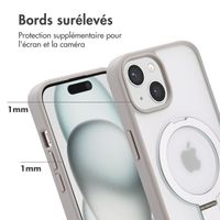 Accezz Coque Ring Stand avec MagSafe Apple iPhone 15 - Gris