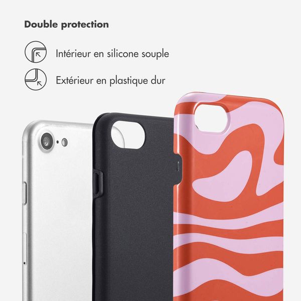 Selencia Coque arrière Vivid Apple iPhone SE (2022 / 2020) / 8 / 7 / 6(s) - Dream Swirl Pink