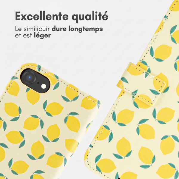 imoshion Étui de télephone portefeuille Design Apple iPhone SE (2022 / 2020) / 8 / 7 / 6(s) - Citrus Dream