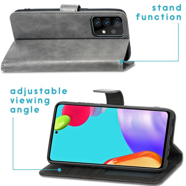imoshion Étui de télephone portefeuille de luxe Samsung Galaxy A72 - Gris