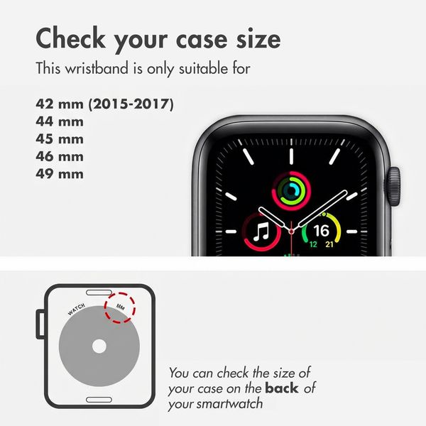 Apple Bracelet Solo tressé Apple Watch | 44/45/46/49 mm - Taille 6 - Magenta