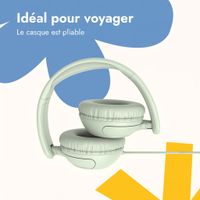 imoshion Casque filaires pour enfants - Câble AUX - Limiteur de décibels - Mint Green
