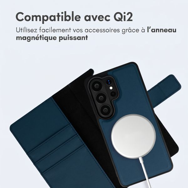 imoshion Étui portefeuille luxe 2-en-1 amovible Samsung Galaxy S26 Ultra - Bleu