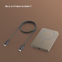 Selencia Powerbank Vivid 5 000 mAh - MagSafe et Qi - Desert Gold / Leopard