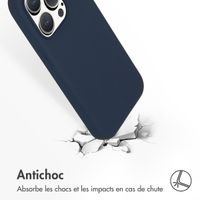 Accezz Coque Liquid Silicone avec MagSafe Apple iPhone 15 Pro - Bleu foncé