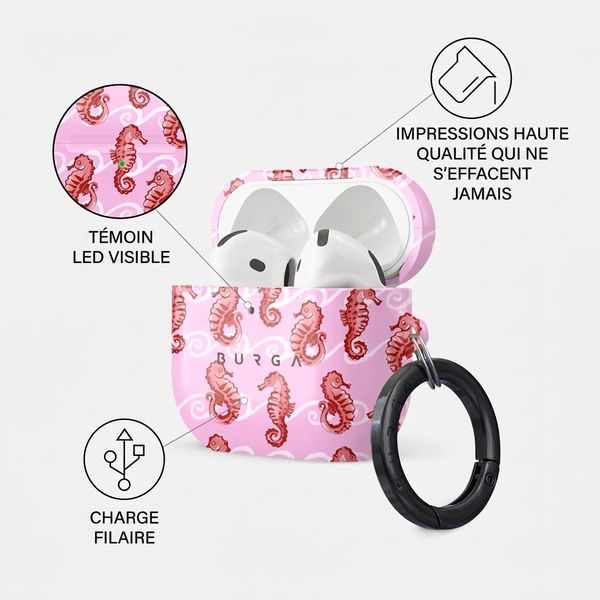 Burga Coque rigide Apple AirPods 4 - Coral Reef