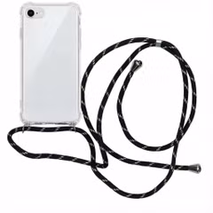 imoshion Coque arrière transparente avec cordon Apple iPhone SE (2022 / 2020) / 8 / 7 - Noir & Doré