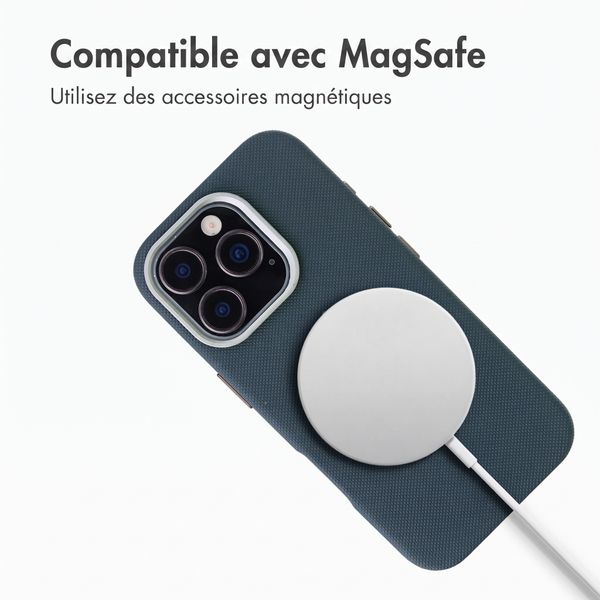Accezz Coque arrière Mesh avec MagSafe Apple iPhone 16 Pro - Bleu foncé