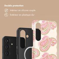 Selencia Coque arrière Vivid avec MagSafe Samsung Galaxy S25 - Paisley Blush