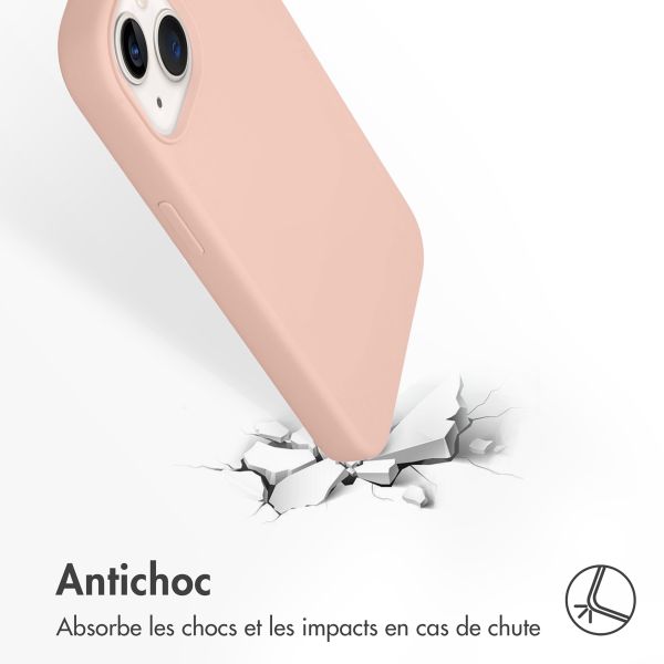 Accezz Coque Liquid Silicone avec MagSafe Apple iPhone 14 / 13 - Rose