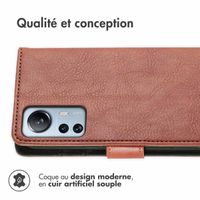 imoshion Étui de télephone portefeuille de luxe Xiaomi 12 Lite - Marron