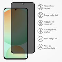 Accezz Protection d'écran en verre trempé Privacy Samsung Galaxy S24 FE / A36 / A37 / A56