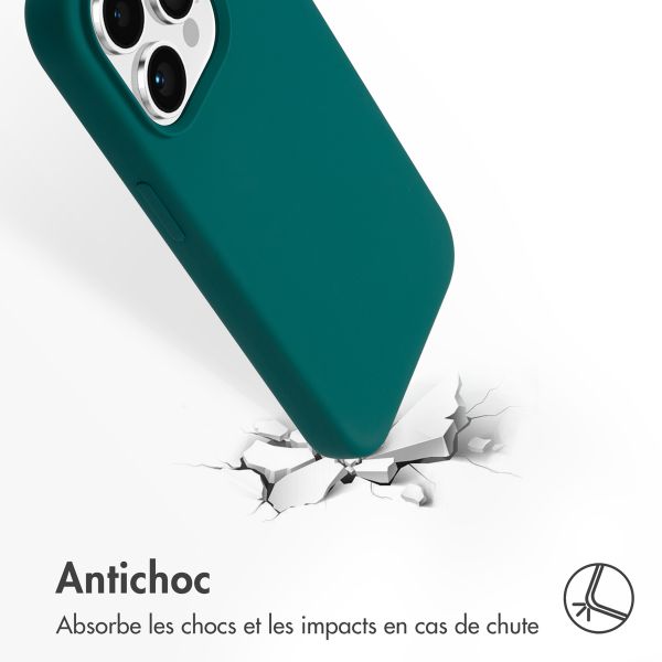 Accezz Coque Liquid Silicone avec MagSafe Apple iPhone 15 Pro - Forest Green