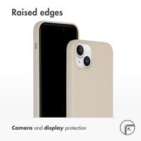 Accezz Coque Liquid Silicone Apple iPhone 15 Plus - Stone