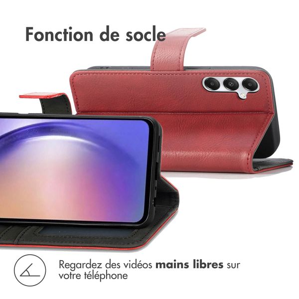 imoshion Étui de télephone portefeuille de luxe Samsung Galaxy A55 - Rouge