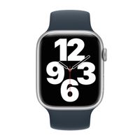 Apple Bracelet Boucle unique en Silicone Apple Watch | 44/45/46/49 mm - Taille 7 - Storm Blue