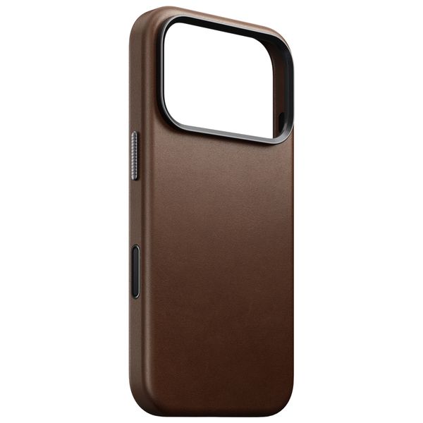 Nomad Coque arrière Traditional Leather avec MagSafe Apple iPhone 18 Pro / 17 Pro - Brown