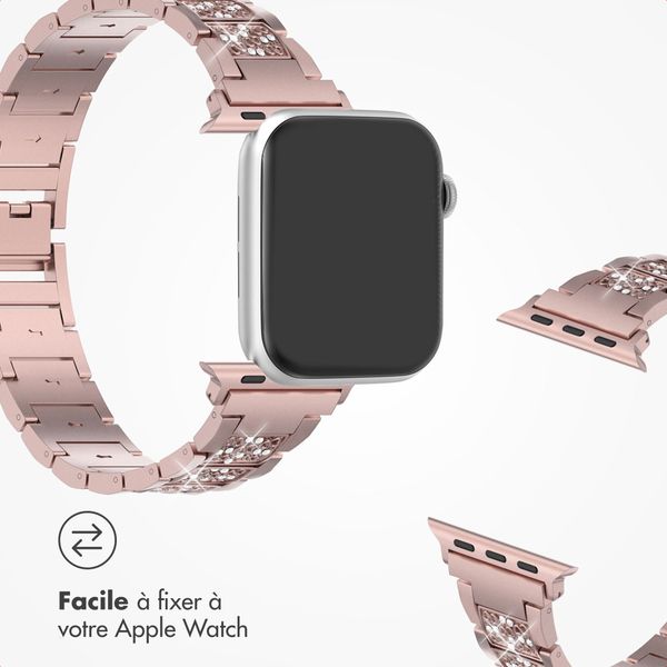 Selencia Bracelet à maillons scintillants Apple Watch | 38/40/41/42 mm - Rose