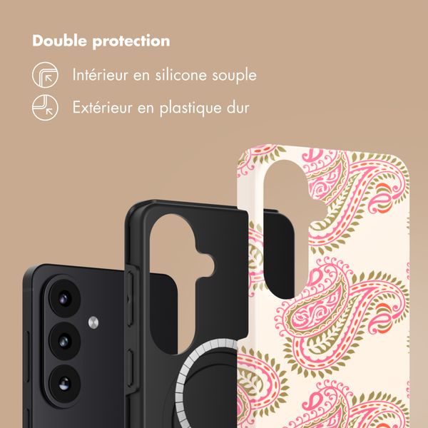 Selencia Coque arrière Vivid avec MagSafe Samsung Galaxy S26 - Paisley Blush
