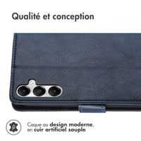 imoshion Étui de télephone portefeuille de luxe Samsung Galaxy S25 Plus - Bleu foncé