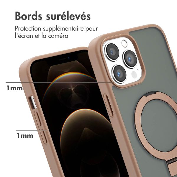Accezz Coque Ring Stand avec MagSafe Apple iPhone 13 Pro Max - Marron
