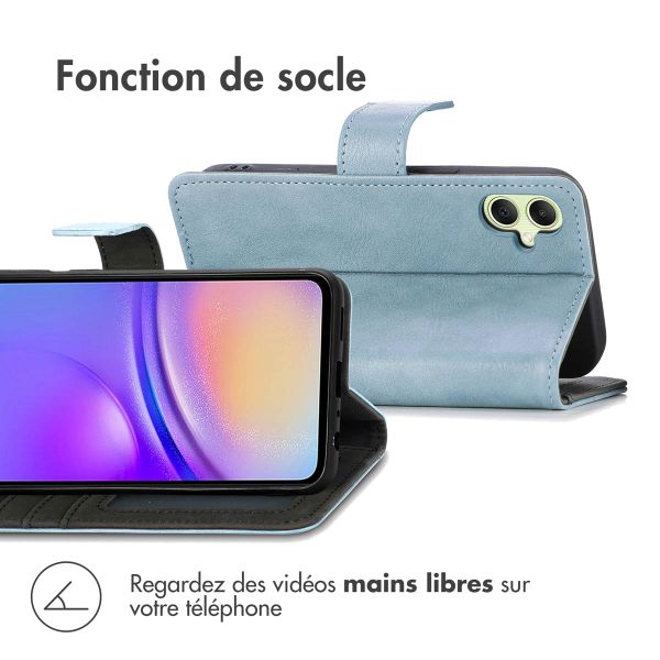 imoshion Étui de télephone portefeuille de luxe Samsung Galaxy A05s - Bleu clair