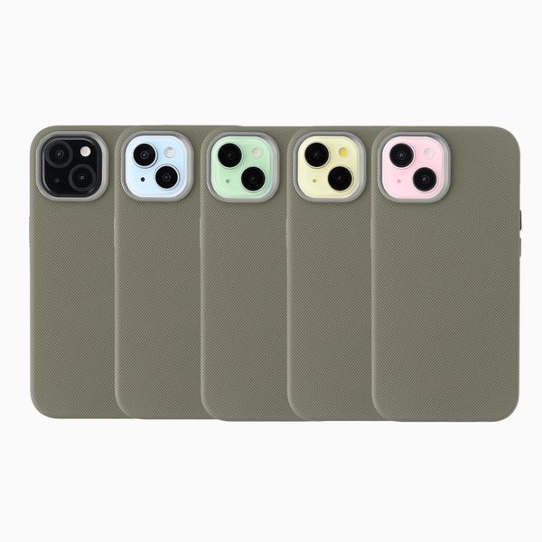 Accezz Coque arrière Mesh avec MagSafe Apple iPhone 15 - Gris foncé