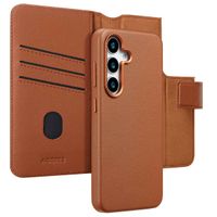Accezz Étui de télephone portefeuille en cuir 2-en-1 avec MagSafe Samsung Galaxy S25 - Sienna Brown