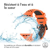 imoshion Bracelet sport en silicone avec boucle Apple Watch | 38/40/41/42 mm - Orange & Black