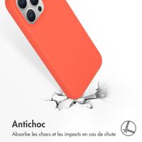 Accezz Coque Liquid Silicone avec MagSafe Apple iPhone 15 Pro Max - Nectarine
