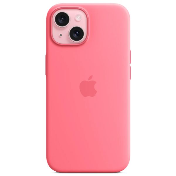 Apple Coque en silicone MagSafe Apple iPhone 15 - Rose