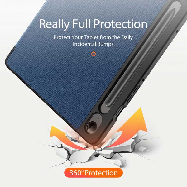 Dux Ducis Coque tablette Domo Samsung Galaxy Tab S10 FE / S9 FE - Bleu foncé