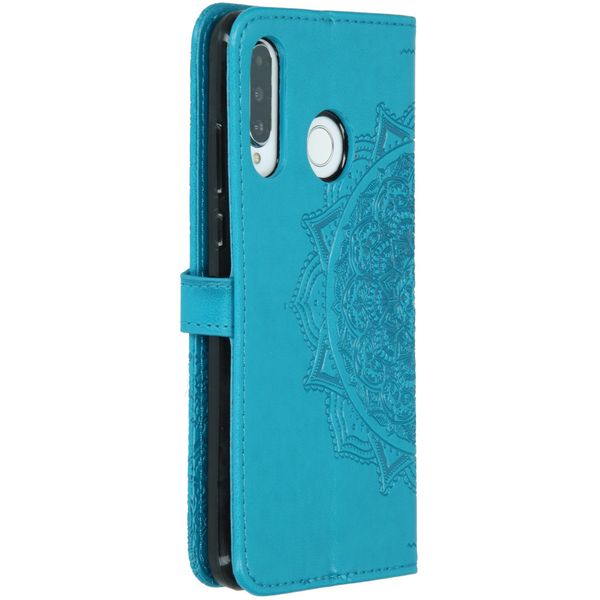 Etui de télephone portefeuille Mandala Huawei P30 Lite - Bleu