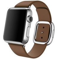 Apple Bracelet Leather Band Modern Buckle Apple Watch | 38/40/41/42 mm - Taille S - Marron