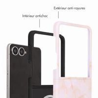 Selencia Coque arrière Vivid avec MagSafe Samsung Galaxy Z Flip 8 - Golden Beige Marble