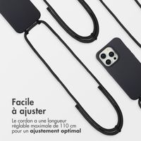 imoshion Coque arrière Color avec cordon amovible et MagSafe Apple iPhone 14 Pro - Noir