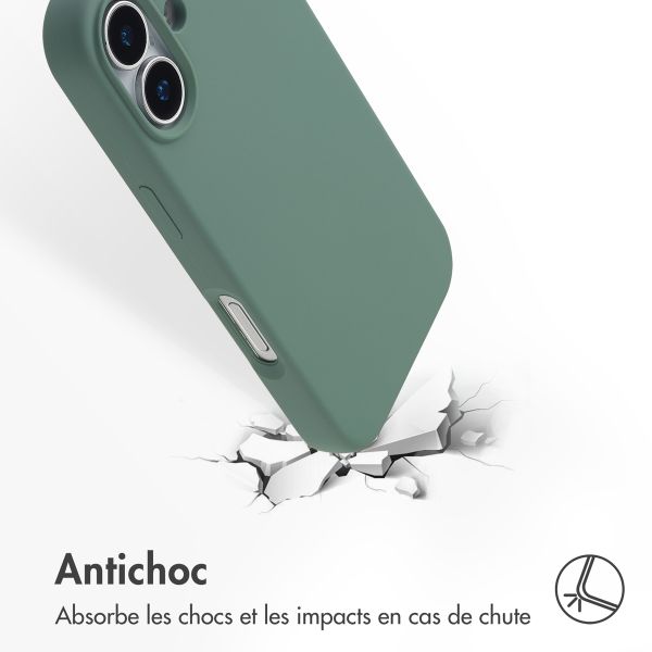 Accezz Coque Liquid Silicone avec MagSafe Apple iPhone 17 - Vert foncé
