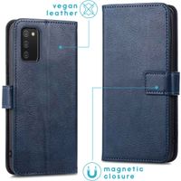 imoshion Étui de télephone portefeuille de luxe Samsung Galaxy A03s - Bleu foncé